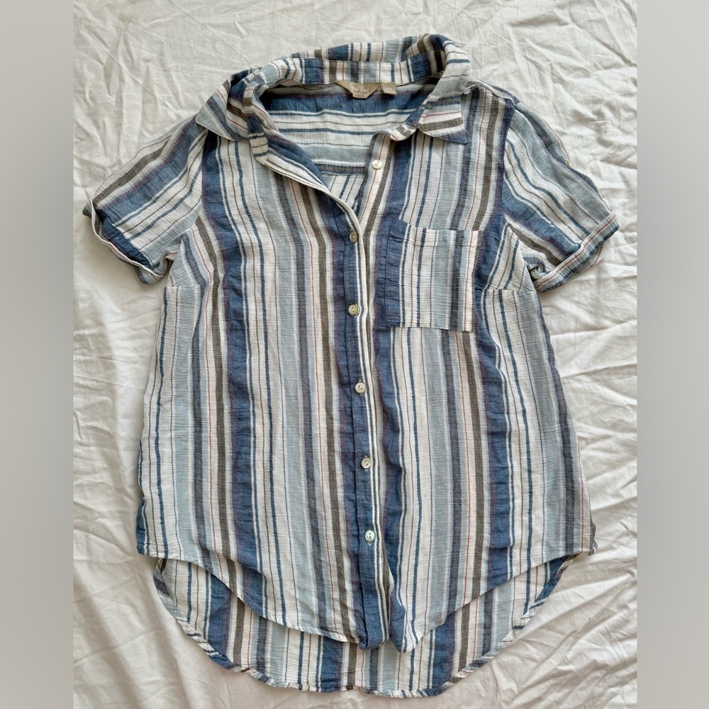 Coral Bay Linen/Cotton Button Up Shirt